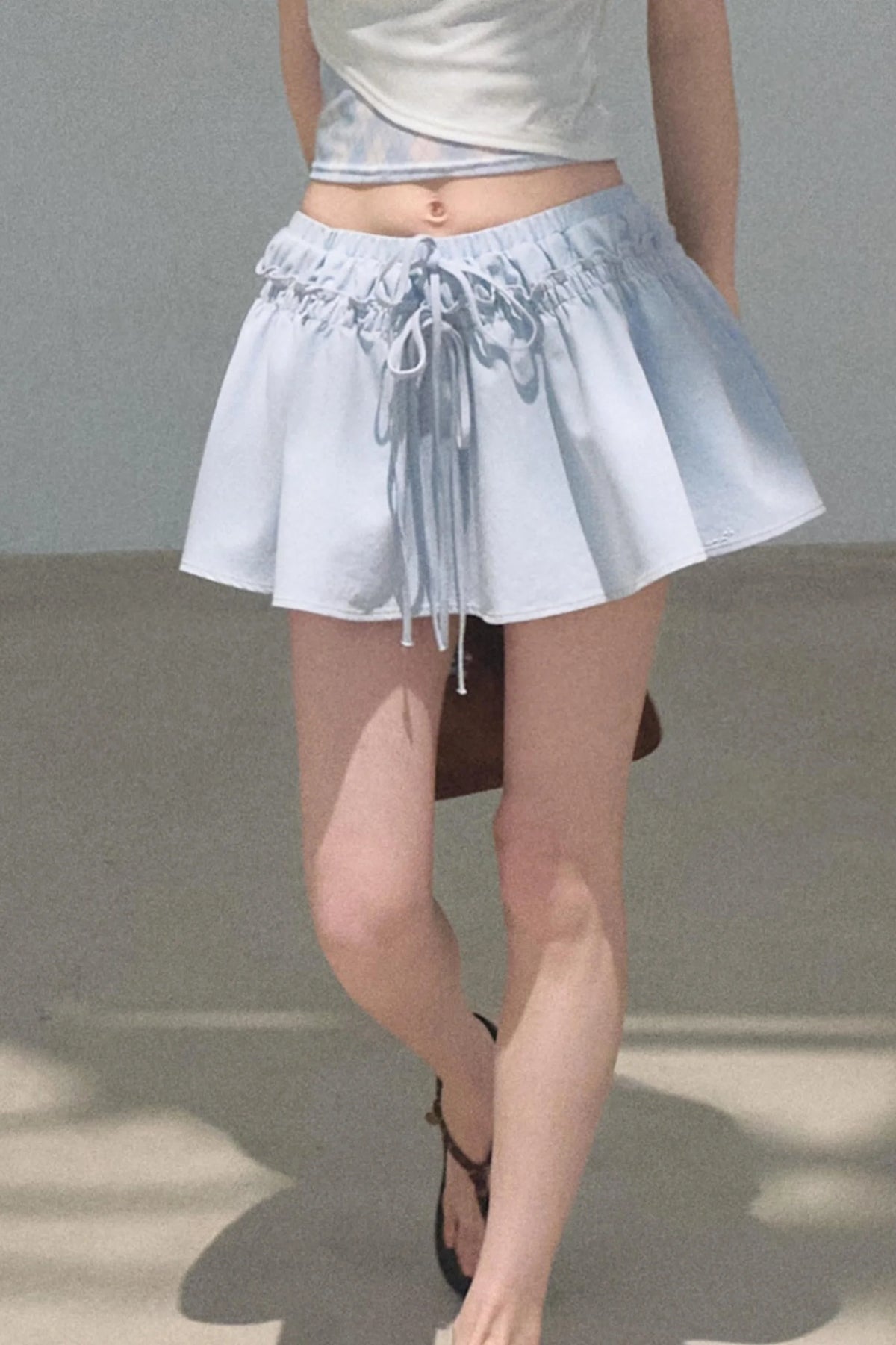 Embroidered Puffy A-Line Skirt