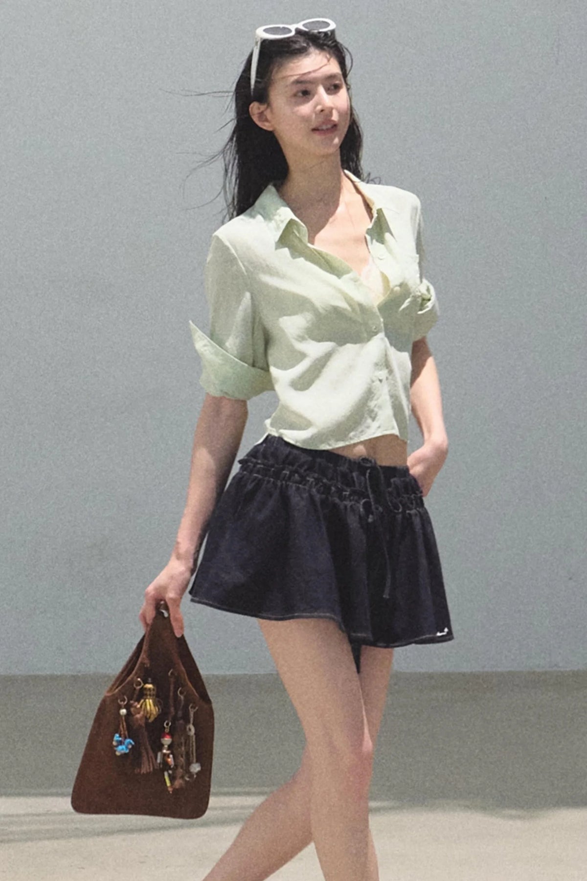 Embroidered Puffy A-Line Skirt