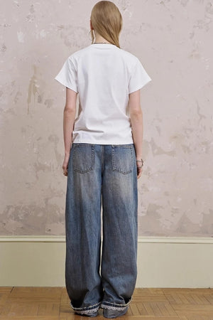 Embroidered Silk Tee