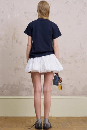Embroidered Silk Tee