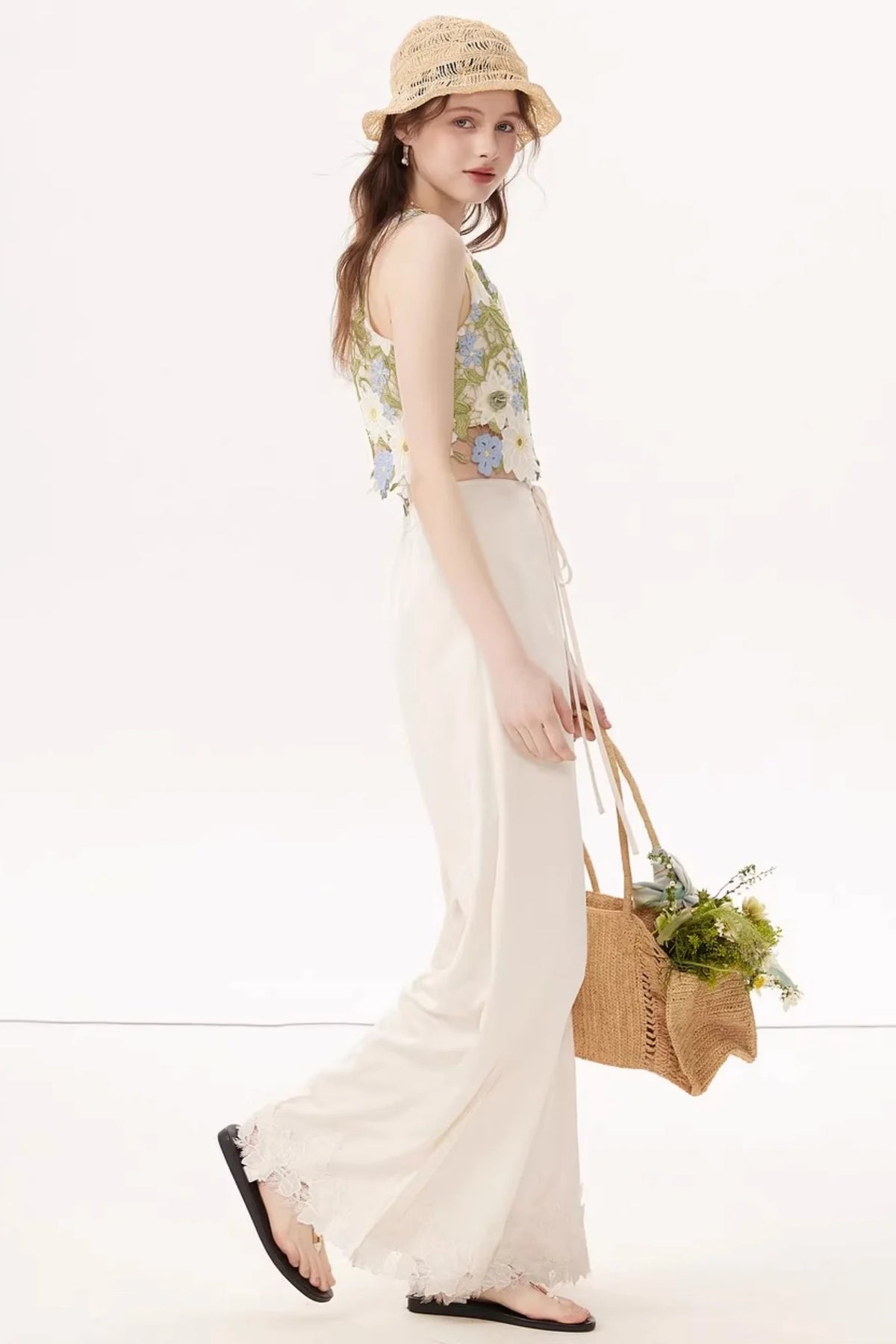 Embroidered Summer Camisole Top