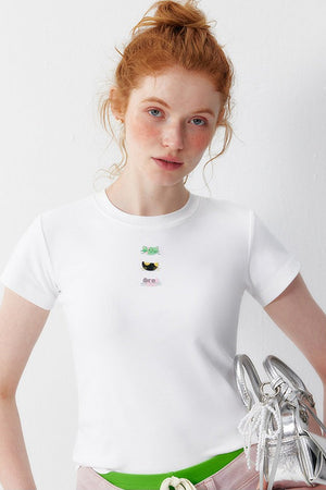 Embroidered Summer Slim Top