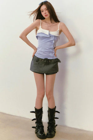 Embroidered Versatile Skirt Pants