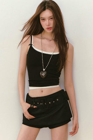 Embroidered Versatile Skirt Pants