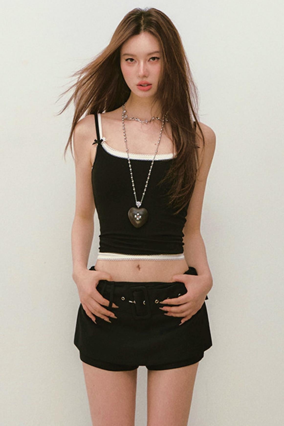 Embroidered Versatile Skirt Pants