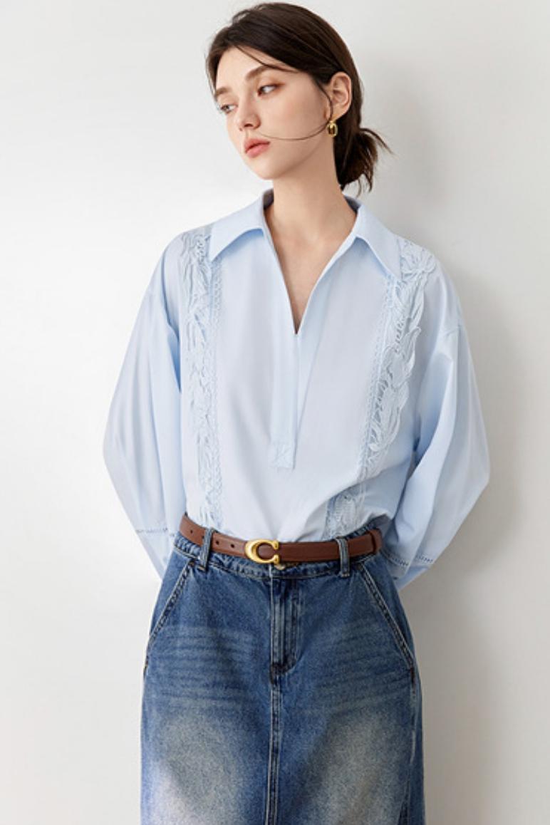 Embroidered White Shirt