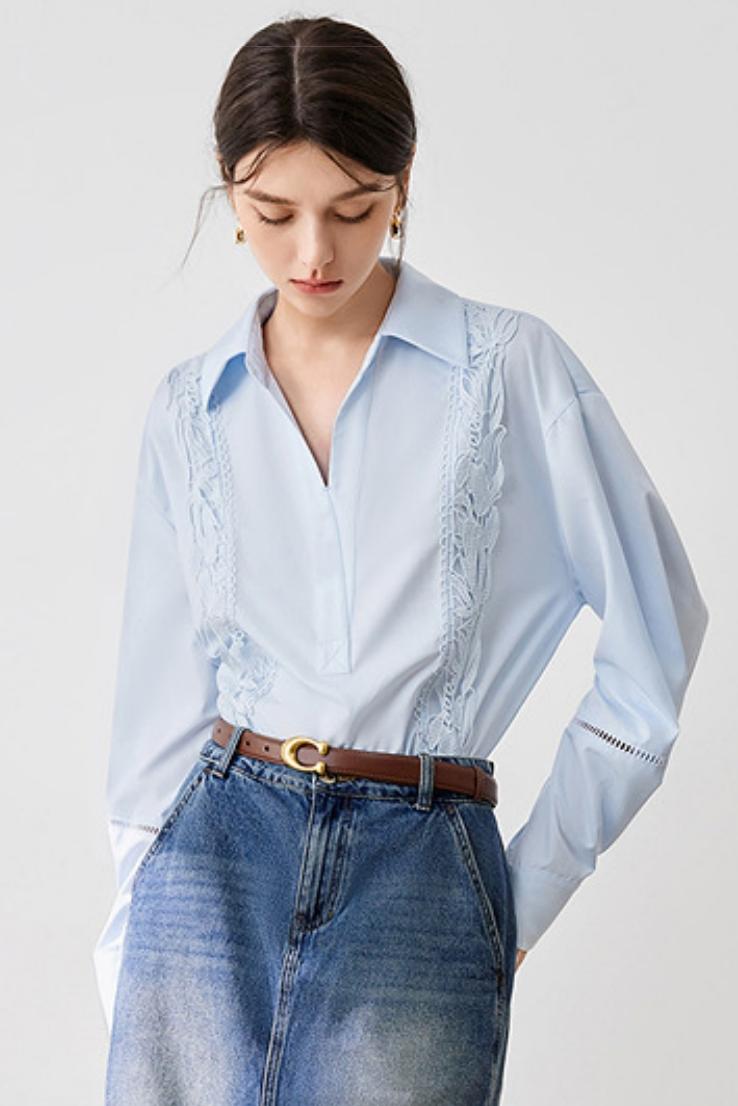 Embroidered White Shirt