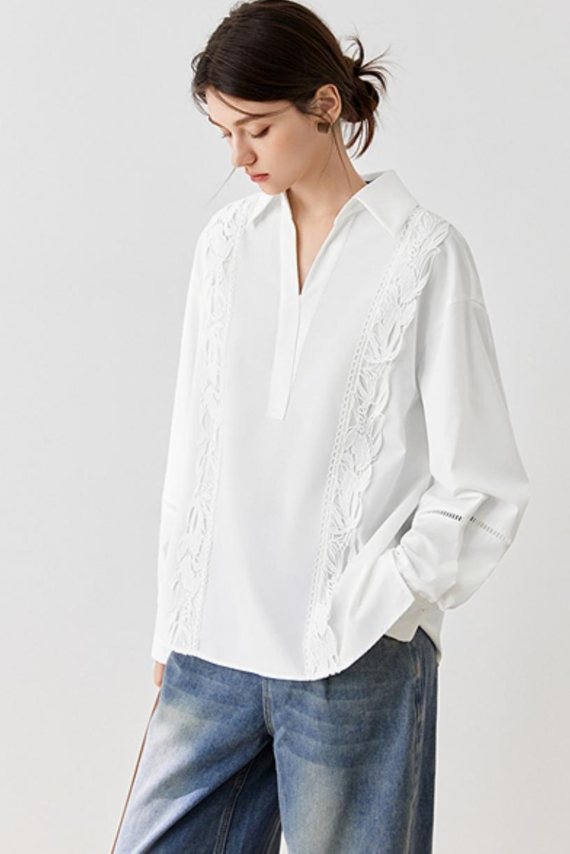 Embroidered White Shirt