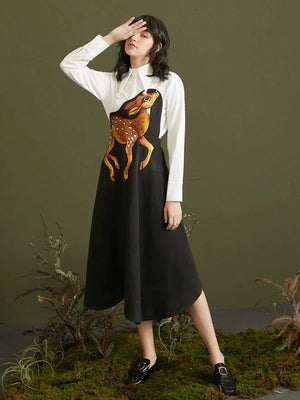 Embroidery Waist Strap Large Skirt