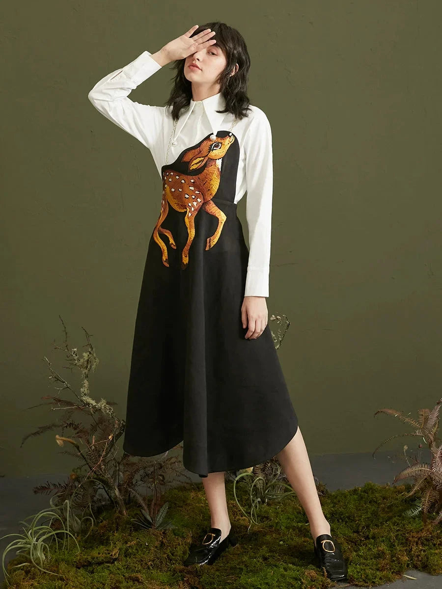 Embroidery Waist Strap Large Skirt