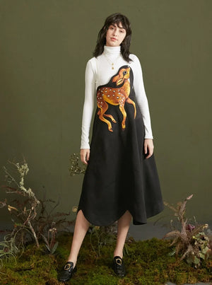 Embroidery Waist Strap Large Skirt