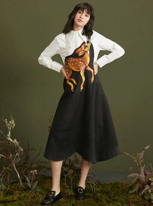 Embroidery Waist Strap Large Skirt