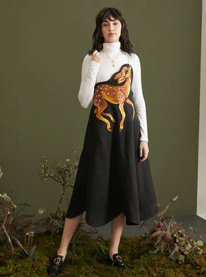 Embroidery Waist Strap Large Skirt