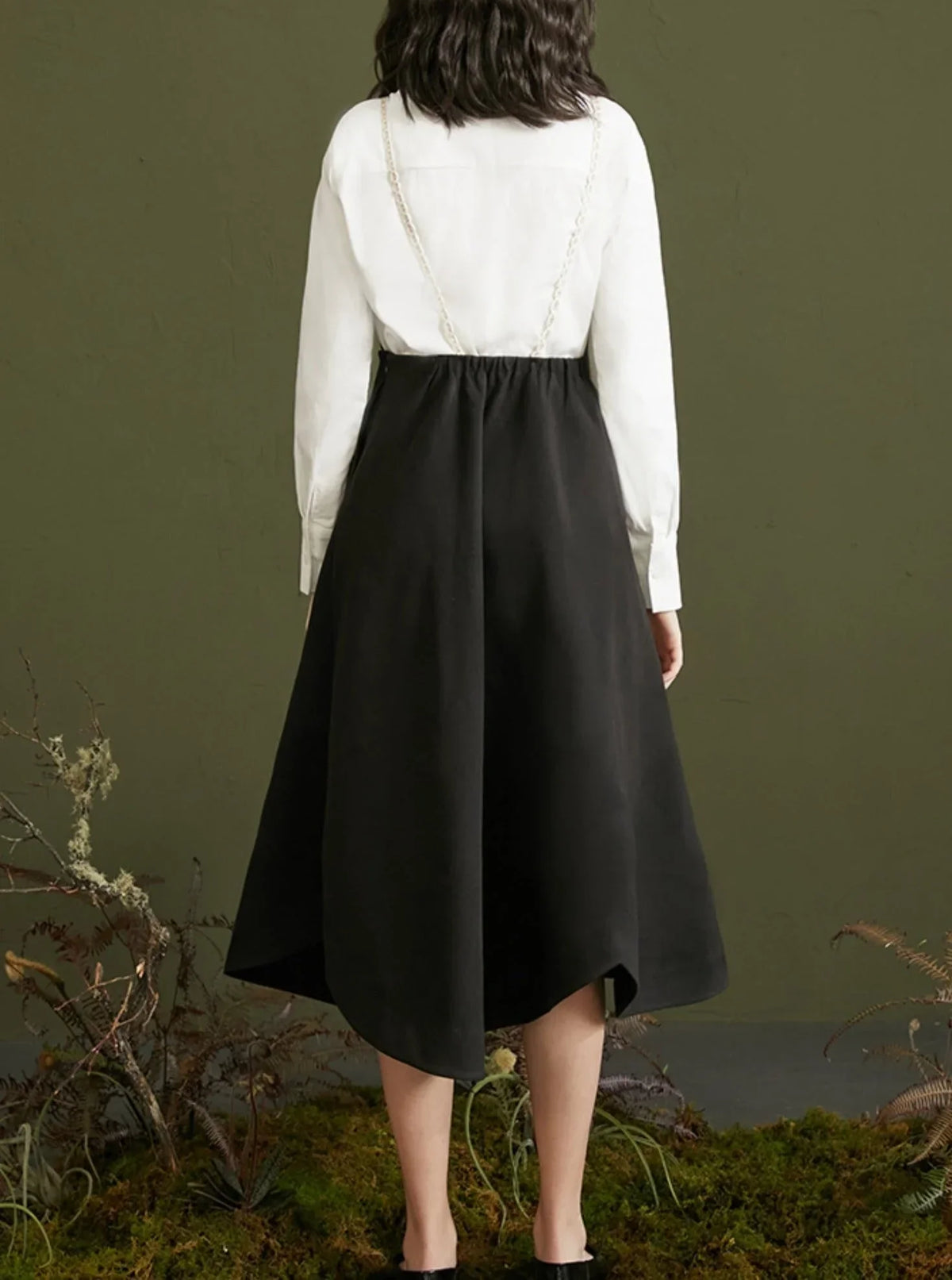Embroidery Waist Strap Large Skirt