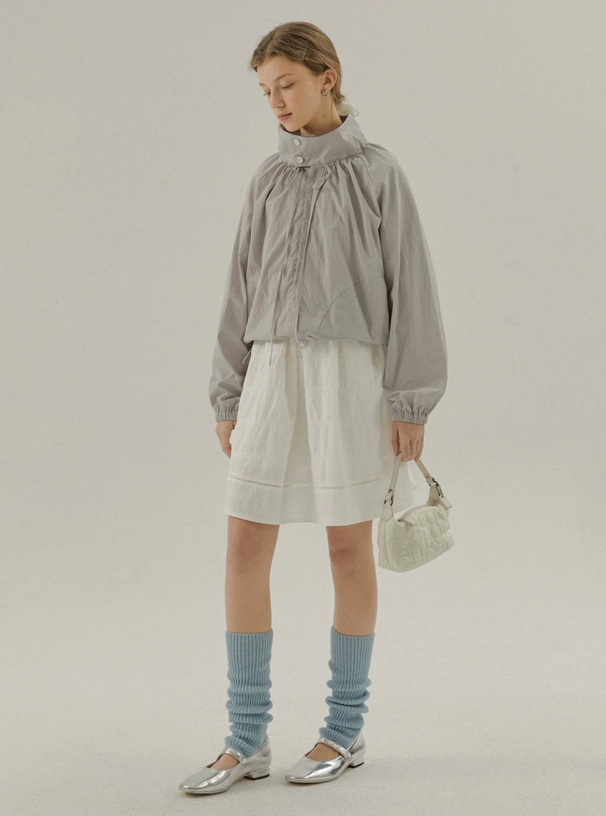 Embroidery White Streamer Dress