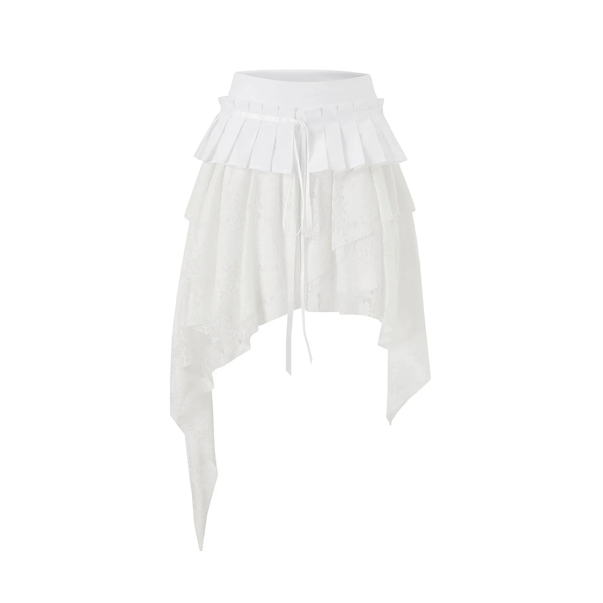 Emo Girl Goth White Short Skirt