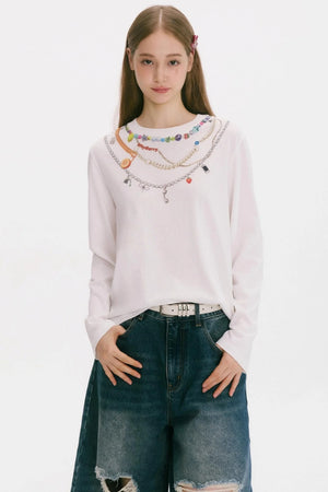 End of Summer Chain Print Top