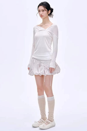 Energetic Patchwork Short Skirt
