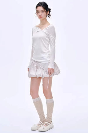 Energetic Patchwork Short Skirt