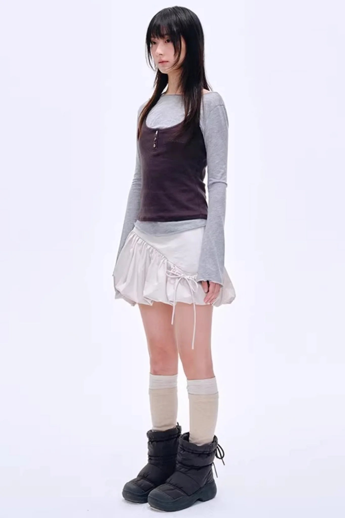 Energetic Patchwork Short Skirt