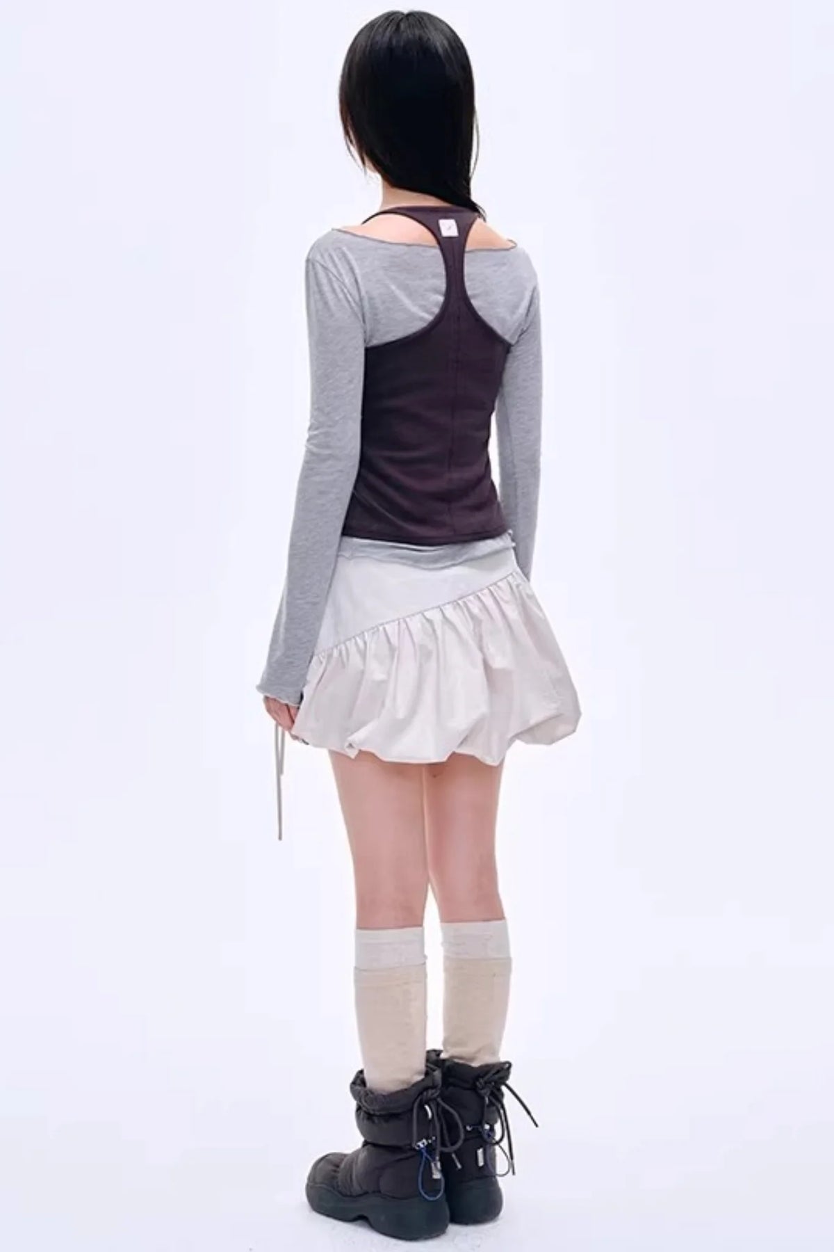 Energetic Patchwork Short Skirt