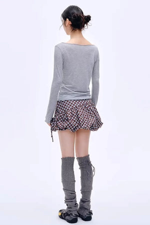 Energetic Patchwork Short Skirt