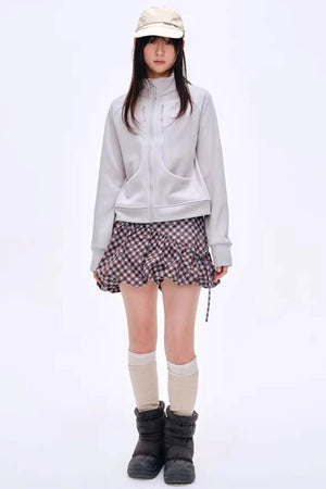Energetic Patchwork Short Skirt