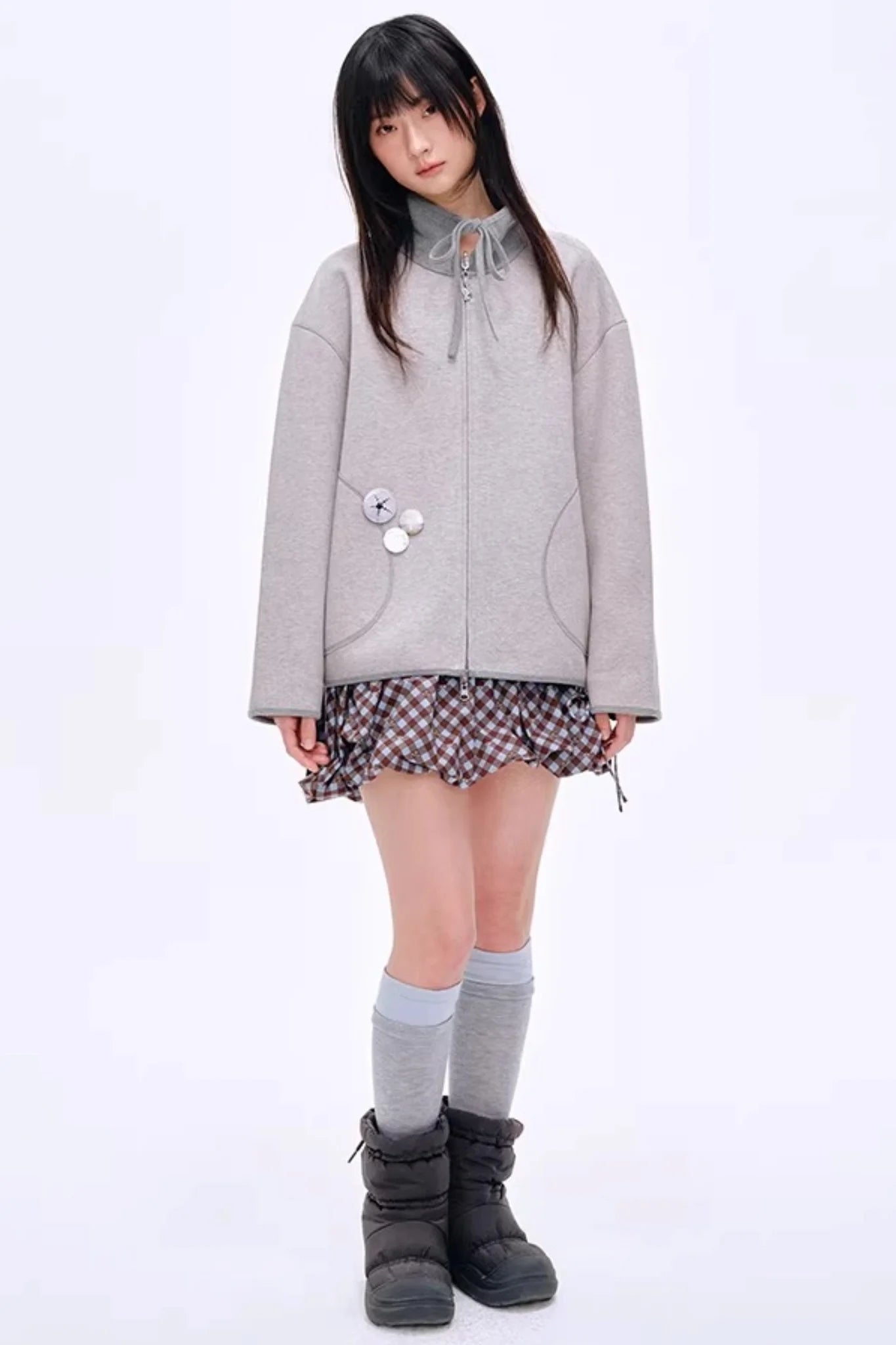 Energetic Patchwork Short Skirt