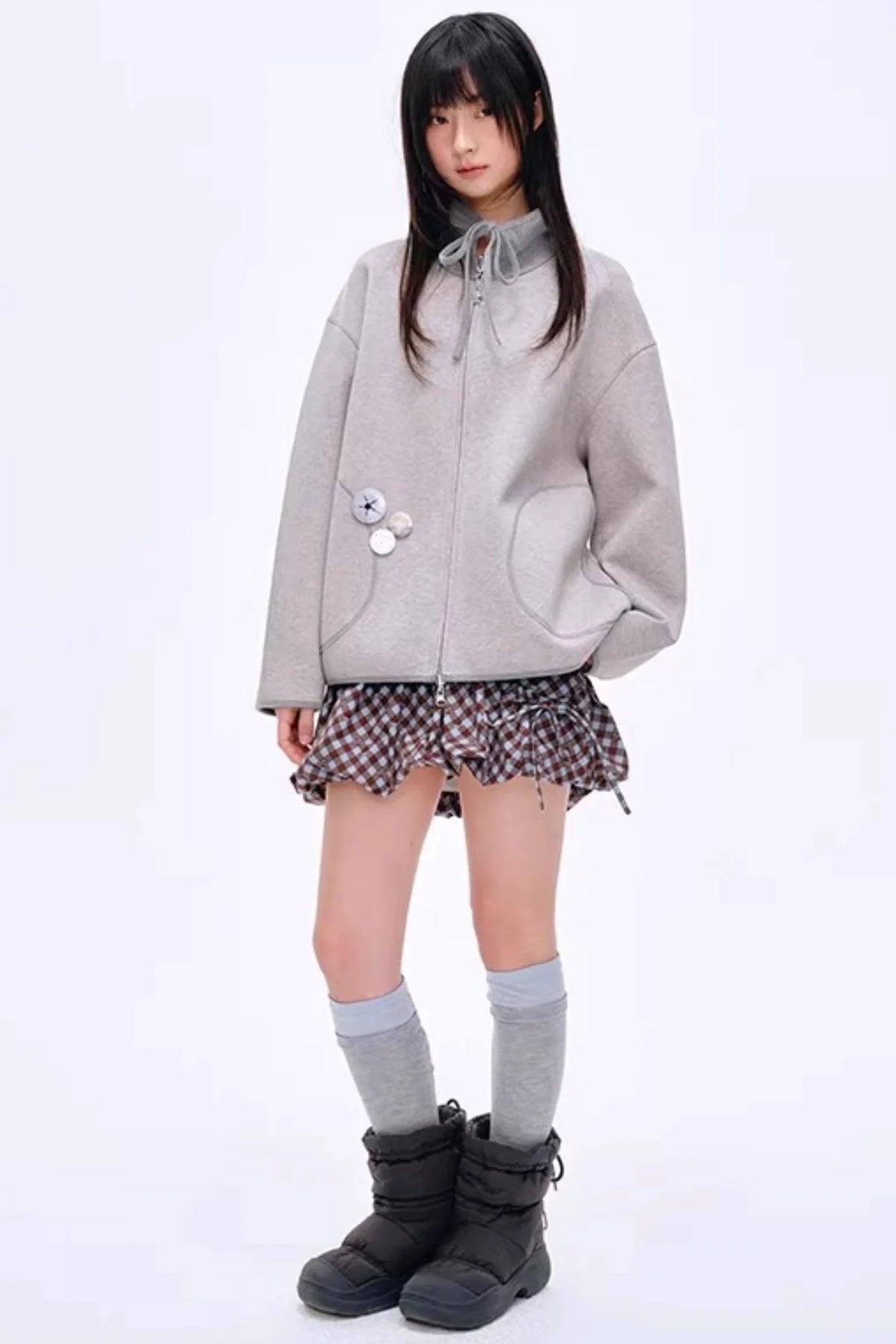 Energetic Patchwork Short Skirt