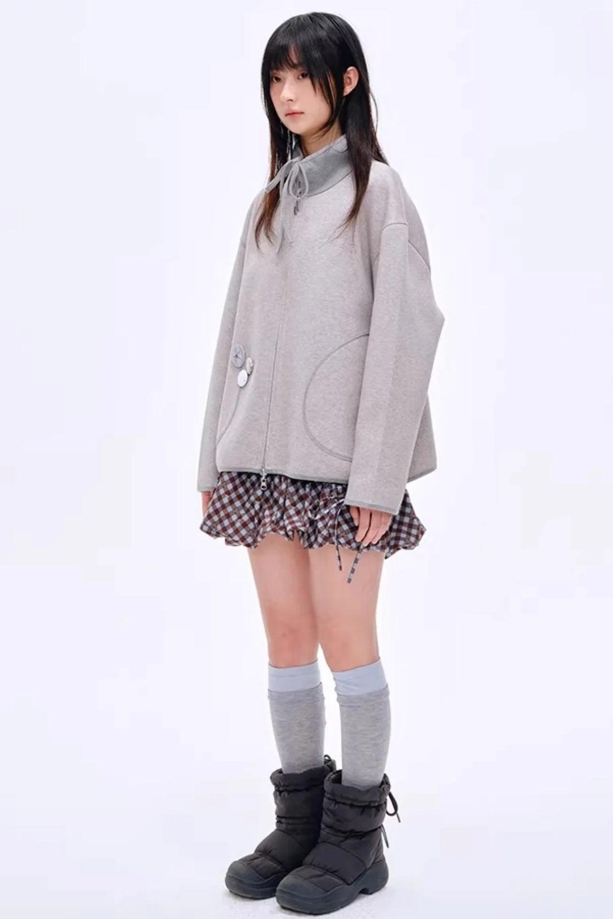 Energetic Patchwork Short Skirt