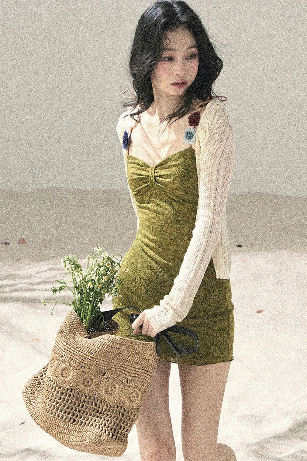 Entwined Vines Bodycon Dress Set-Up