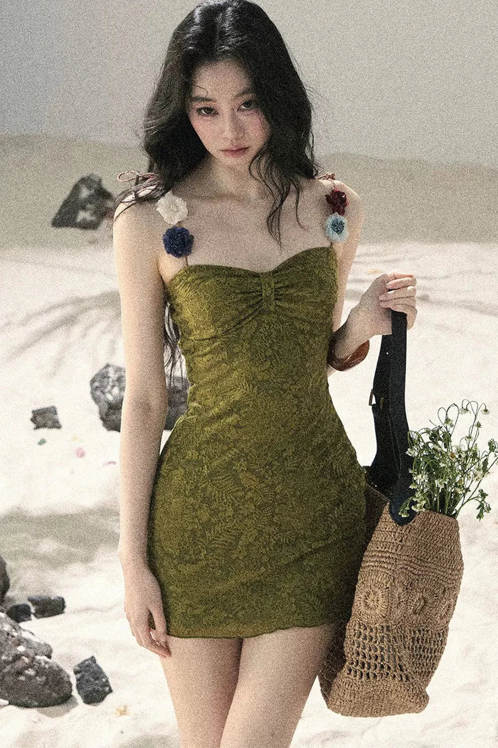 Entwined Vines Bodycon Dress Set-Up
