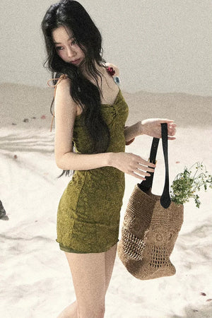 Entwined Vines Bodycon Dress Set-Up