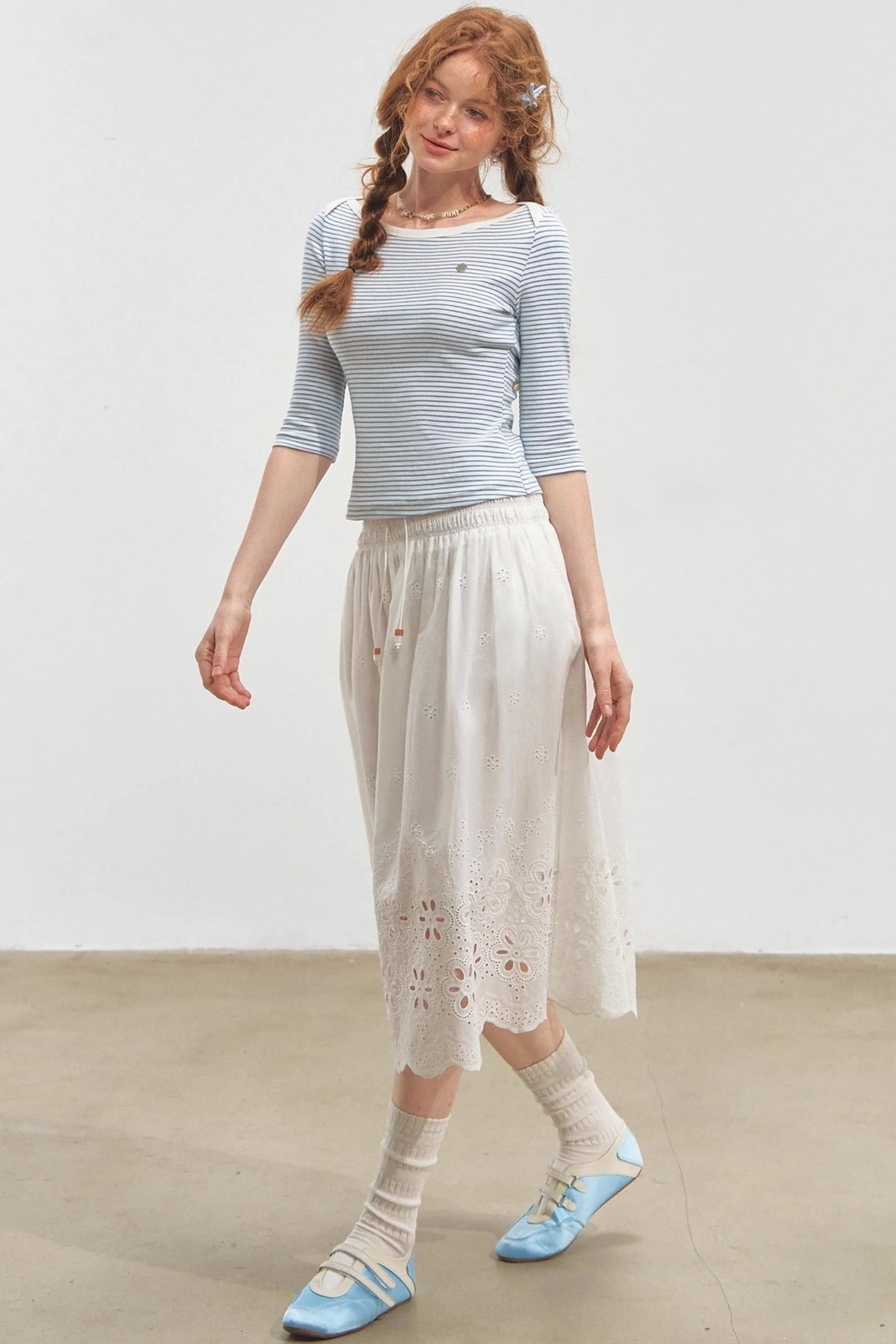 Envelope Striped Slim Top