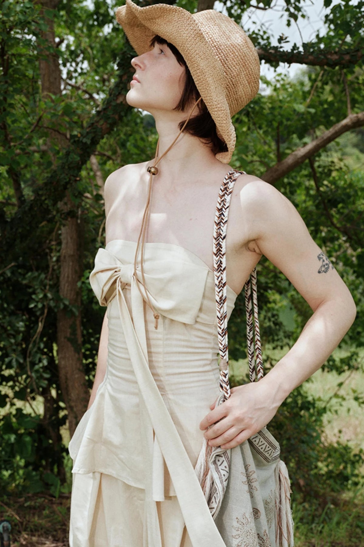Eternal River Bandeau Top Wide-Leg Trousers Set-Up
