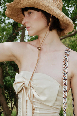 Eternal River Bandeau Top Wide-Leg Trousers Set-Up