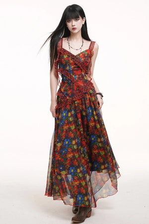 Ethereal Floral Halter Dress
