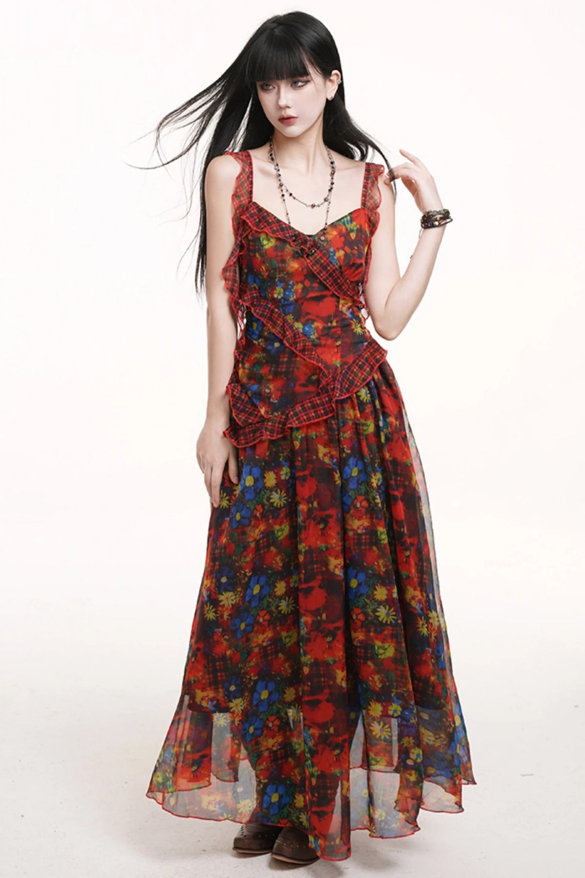 Ethereal Floral Halter Dress