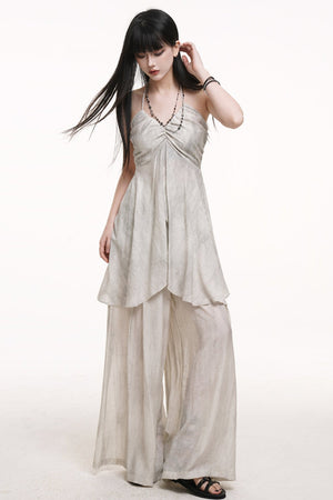Ethereal Halter & Lounge Pants Set-Up