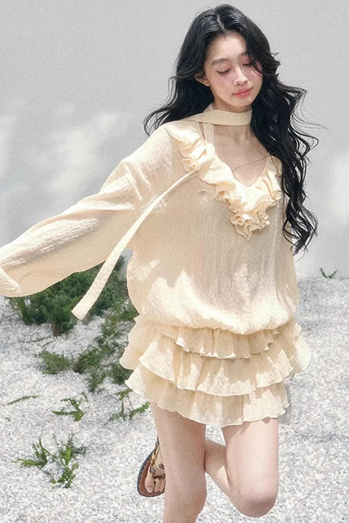 Evening Breeze French Dress Set