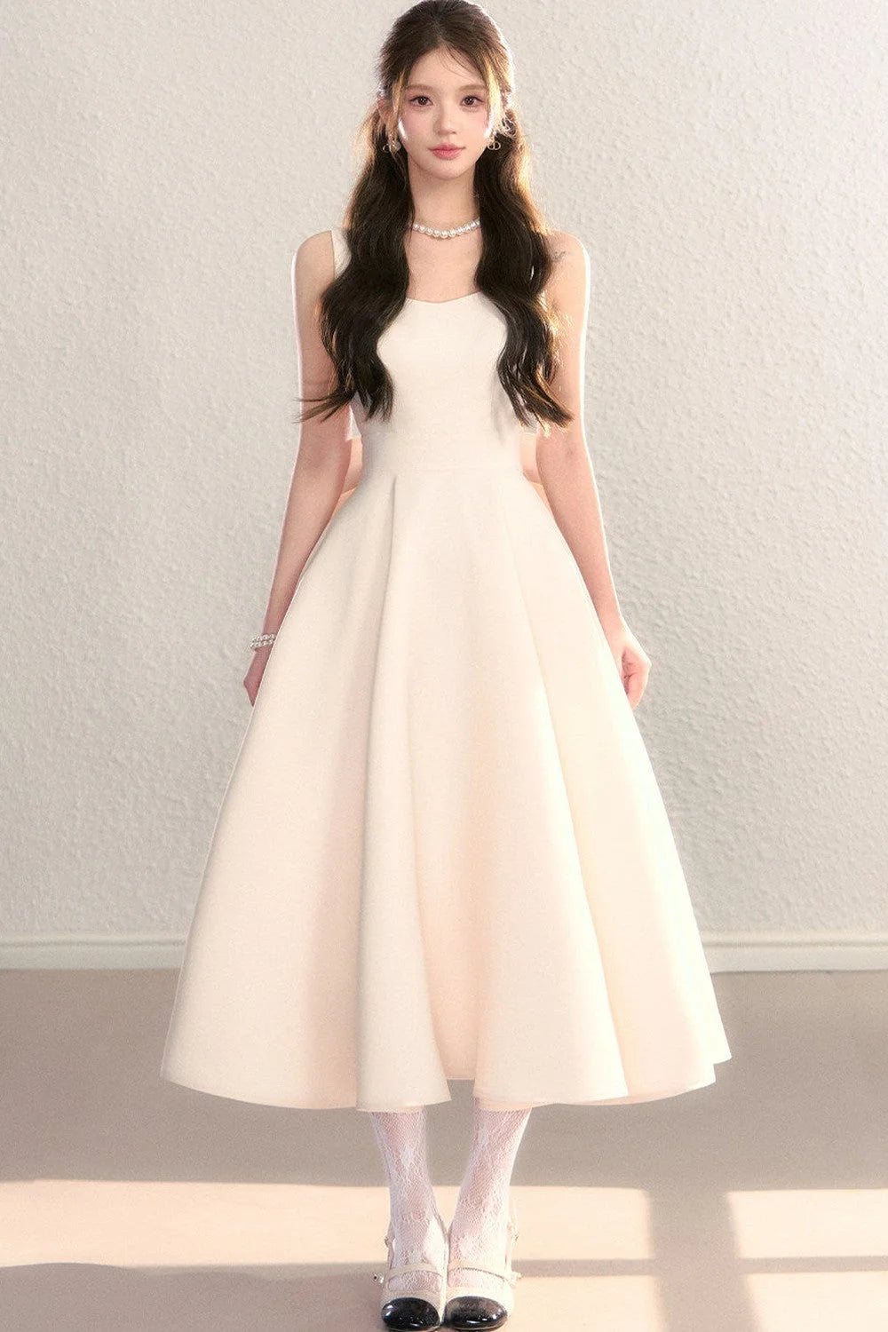 Exquisite French Spaghetti Strap Dress