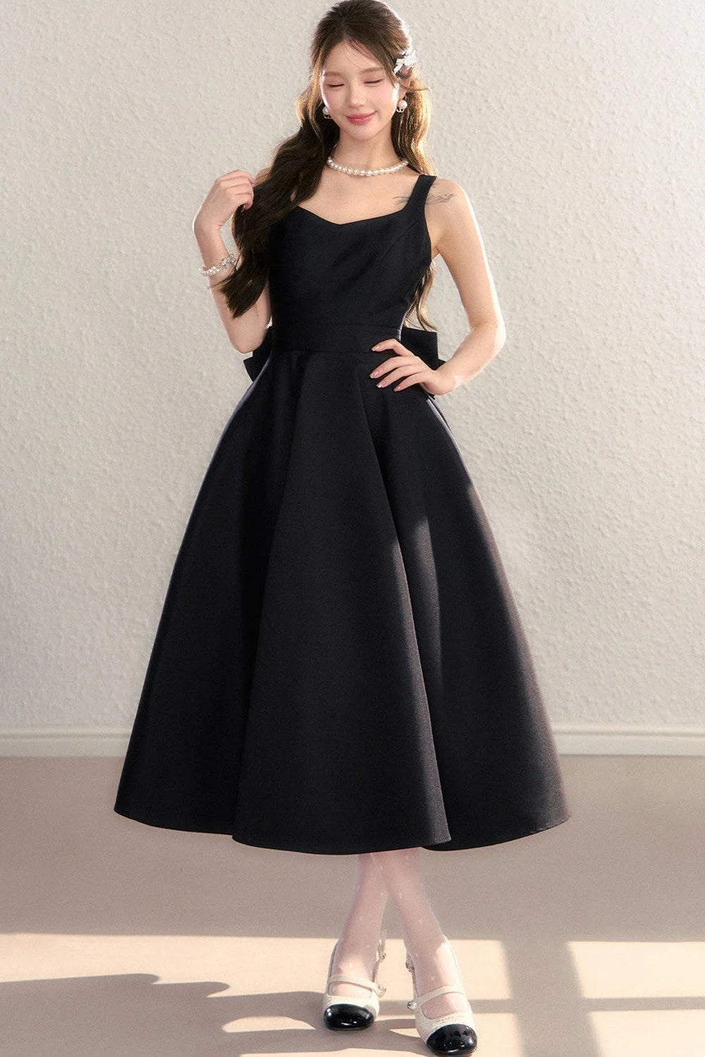 Exquisite French Spaghetti Strap Dress