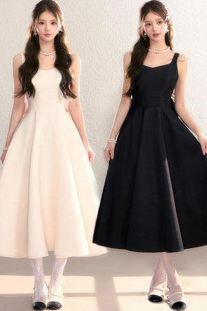 Exquisite French Spaghetti Strap Dress