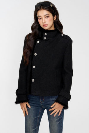 Exquisite Woolen Turtleneck Jacket