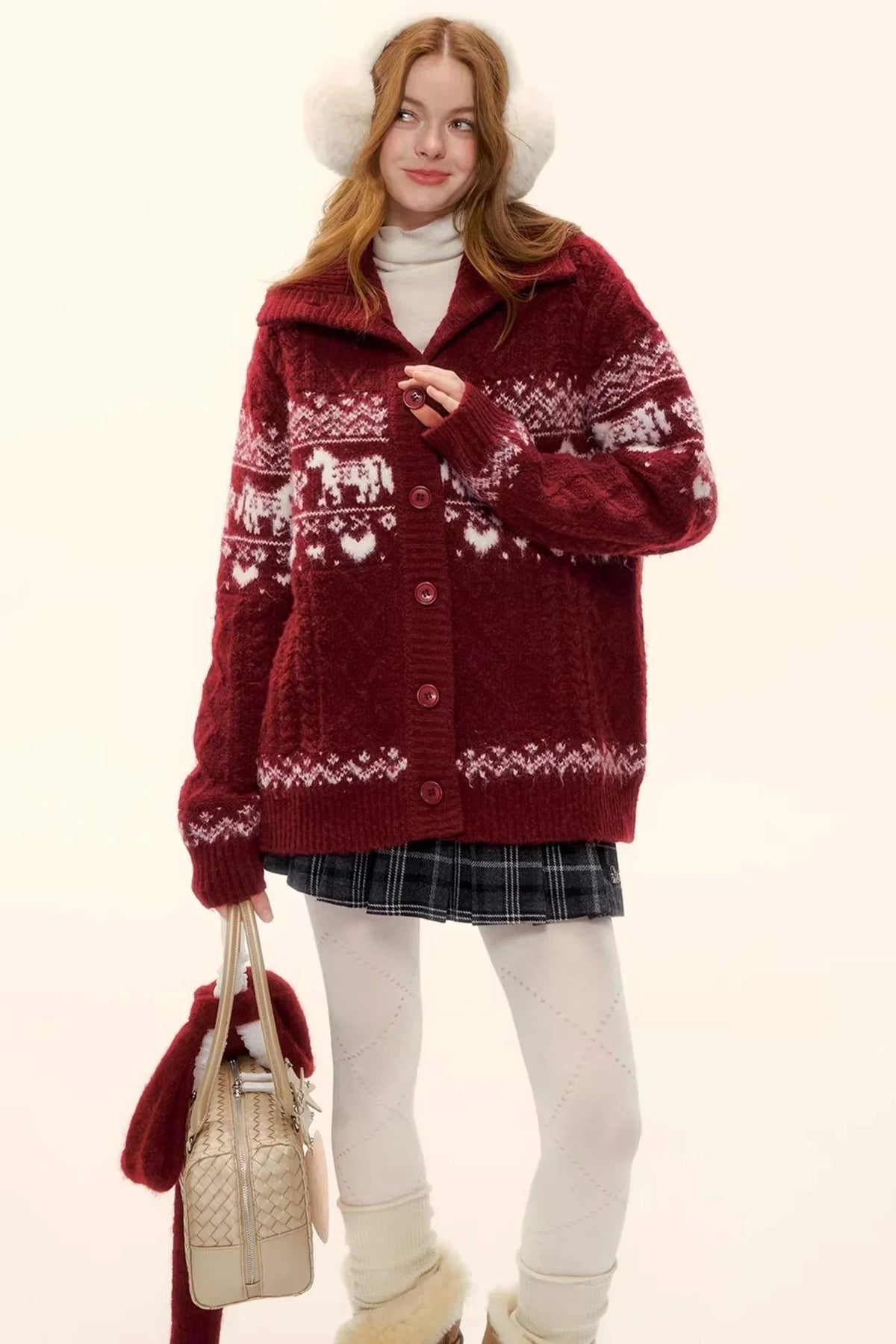 Fair Isle Knit Cardigan