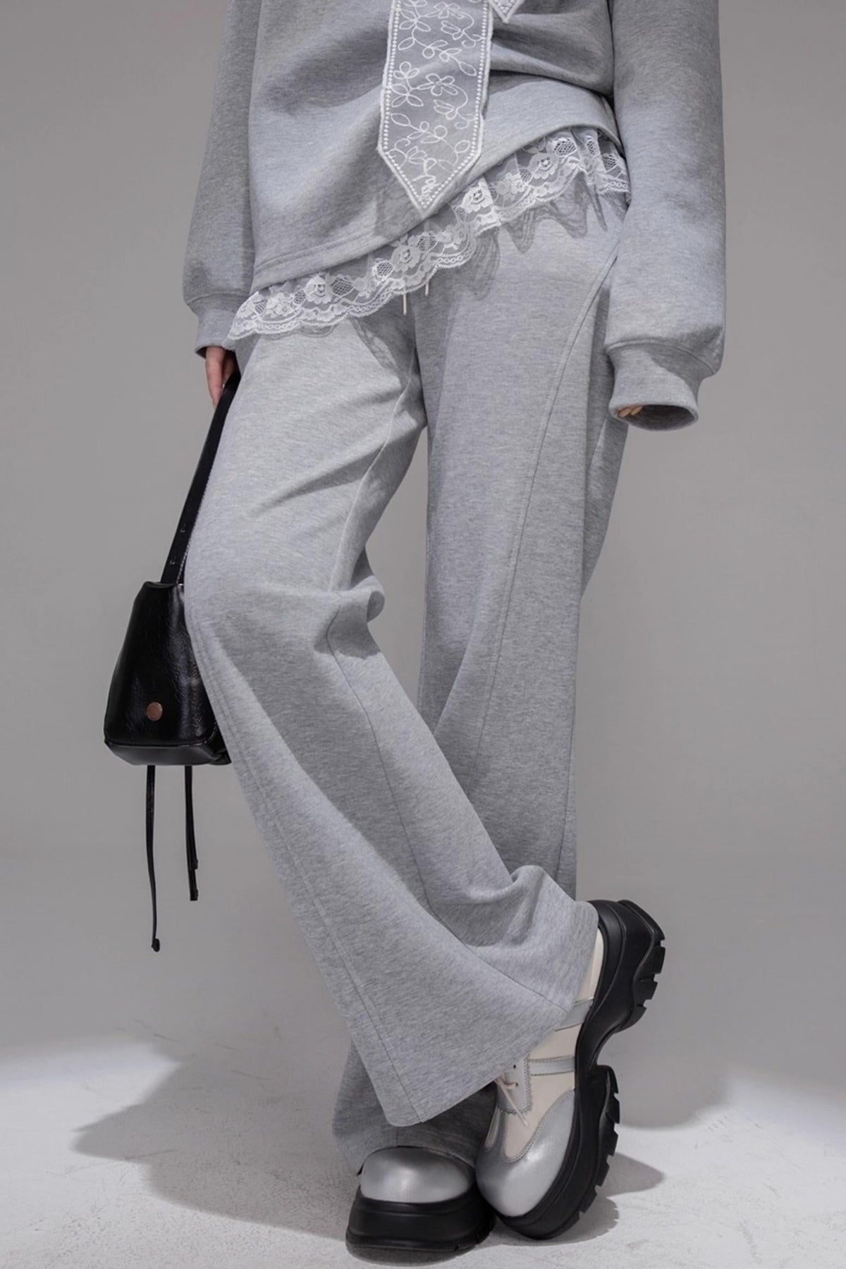 Fair Isle Printed Sweatshirt With Pants Set