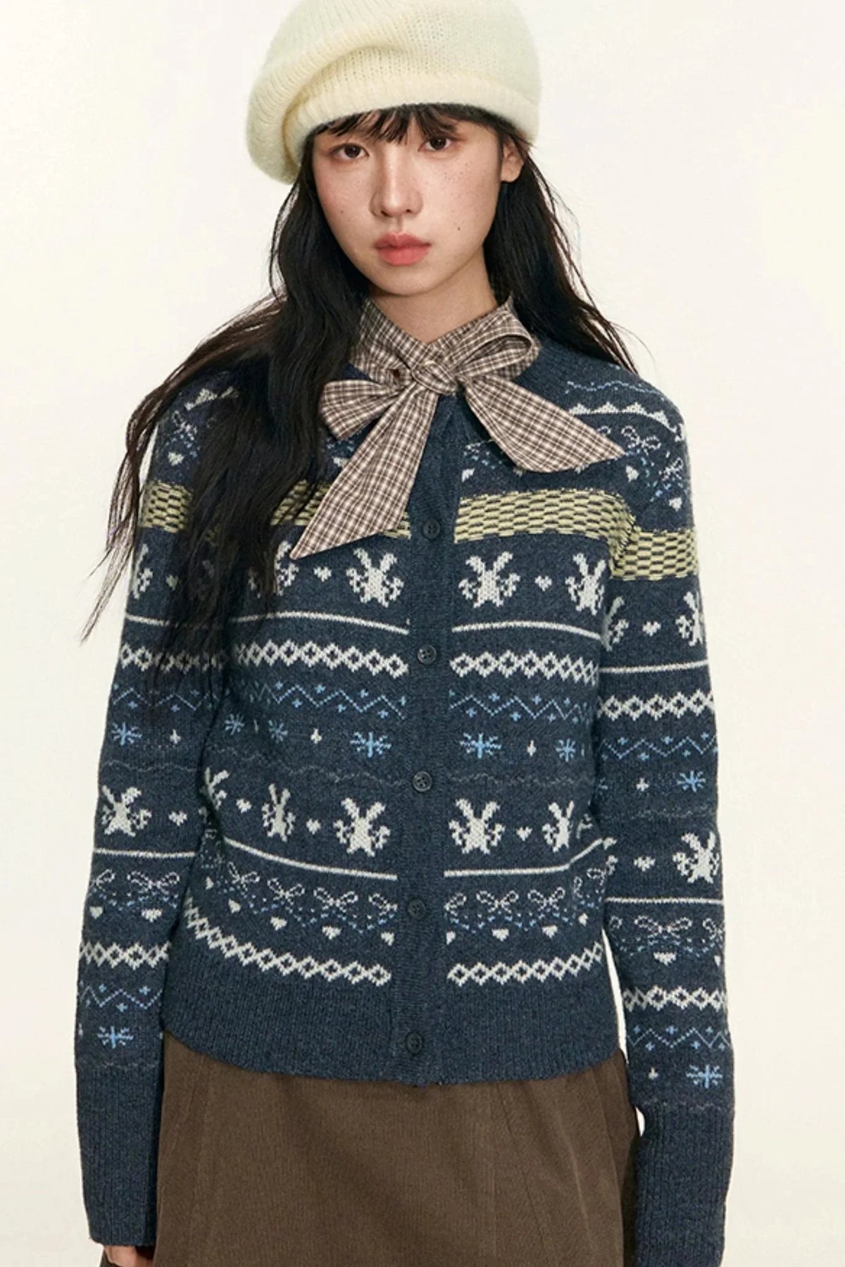 Fair Isle Vintage Wool Cardigan Set-Up