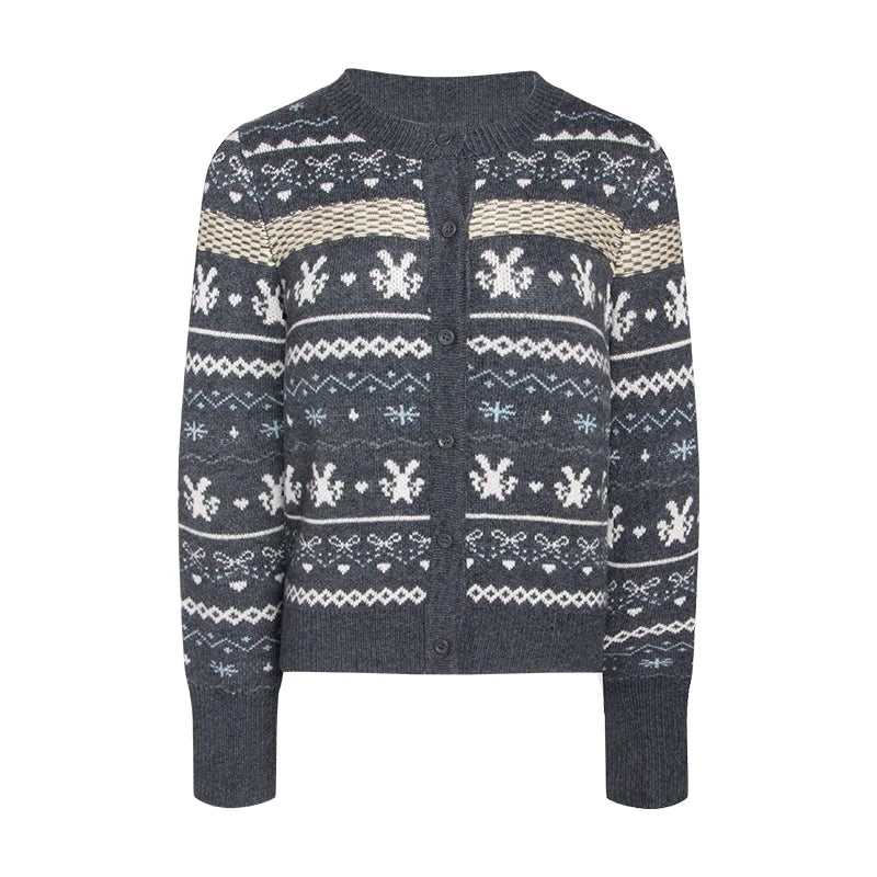Fair Isle Vintage Wool Cardigan Set-Up