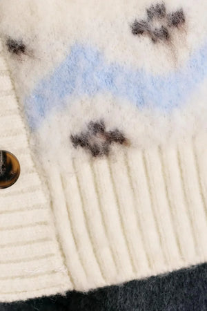 Fair Isle Wool Hooded Cardigan