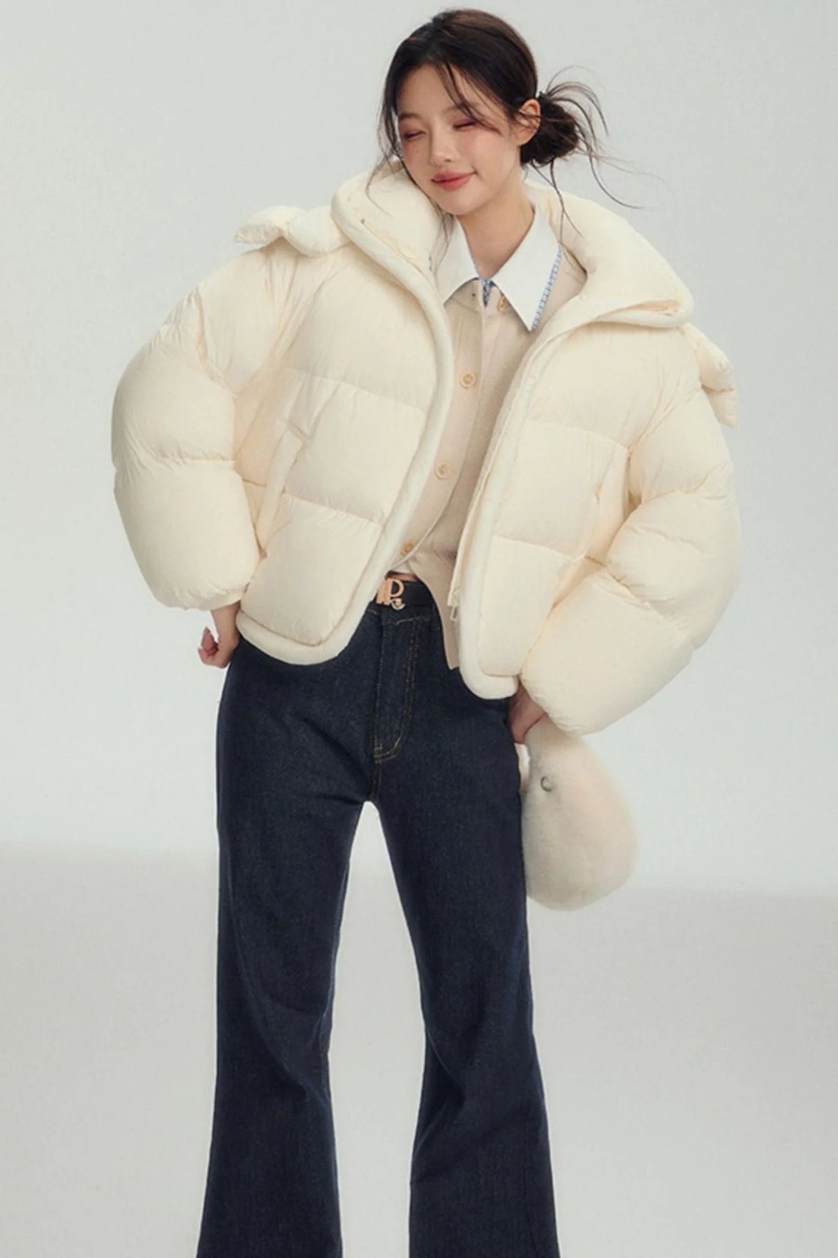 Fake Layered Shirt Sweater